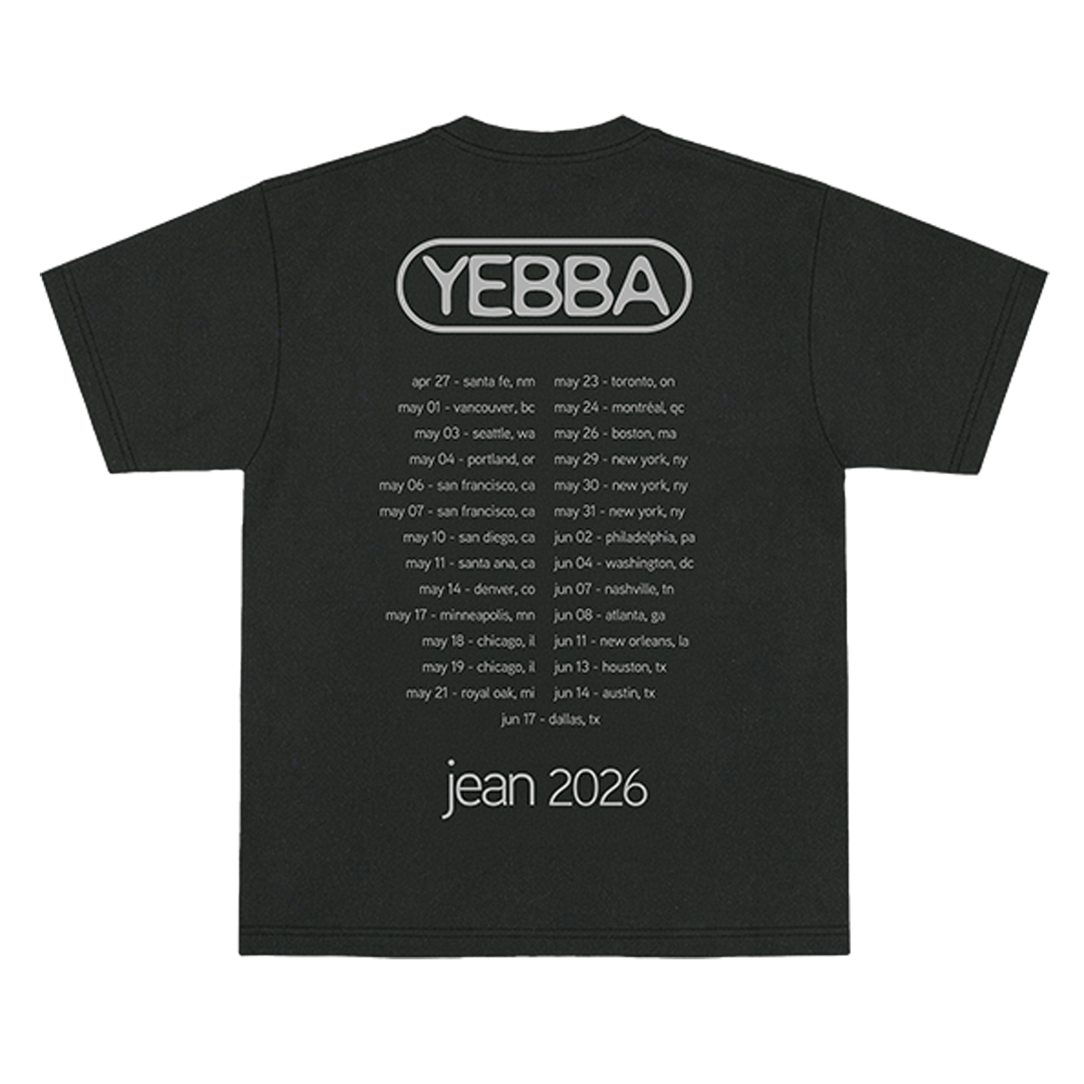 2026 Jean Tour Tee - Black