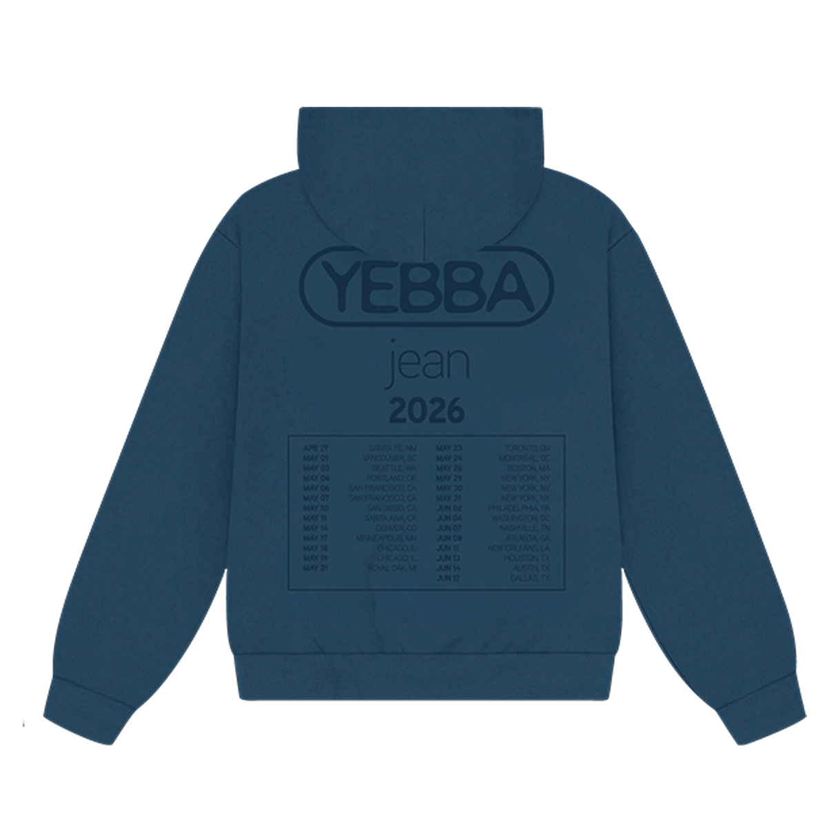 2026 Jean Tour Hoodie - Midnight Navy